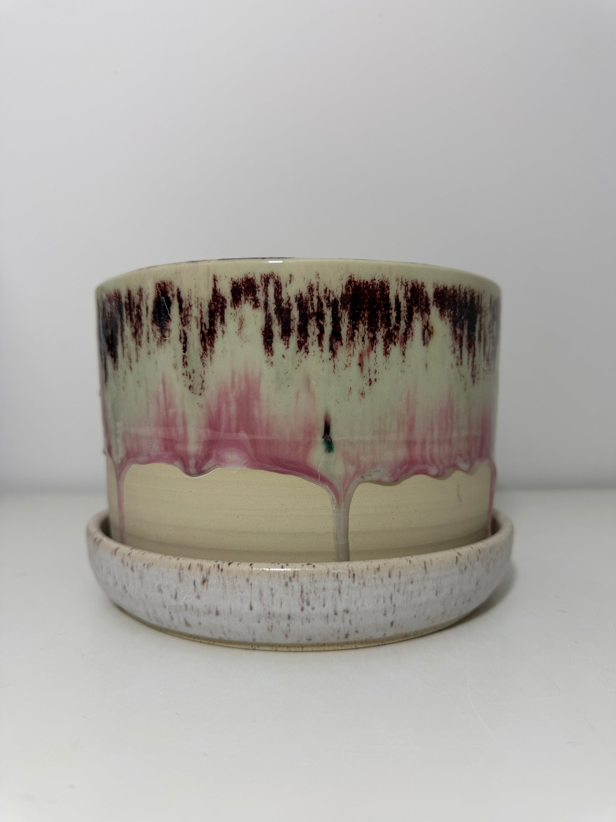 6" Pole Dancing Planter Neopolitan Ice Cream Glaze