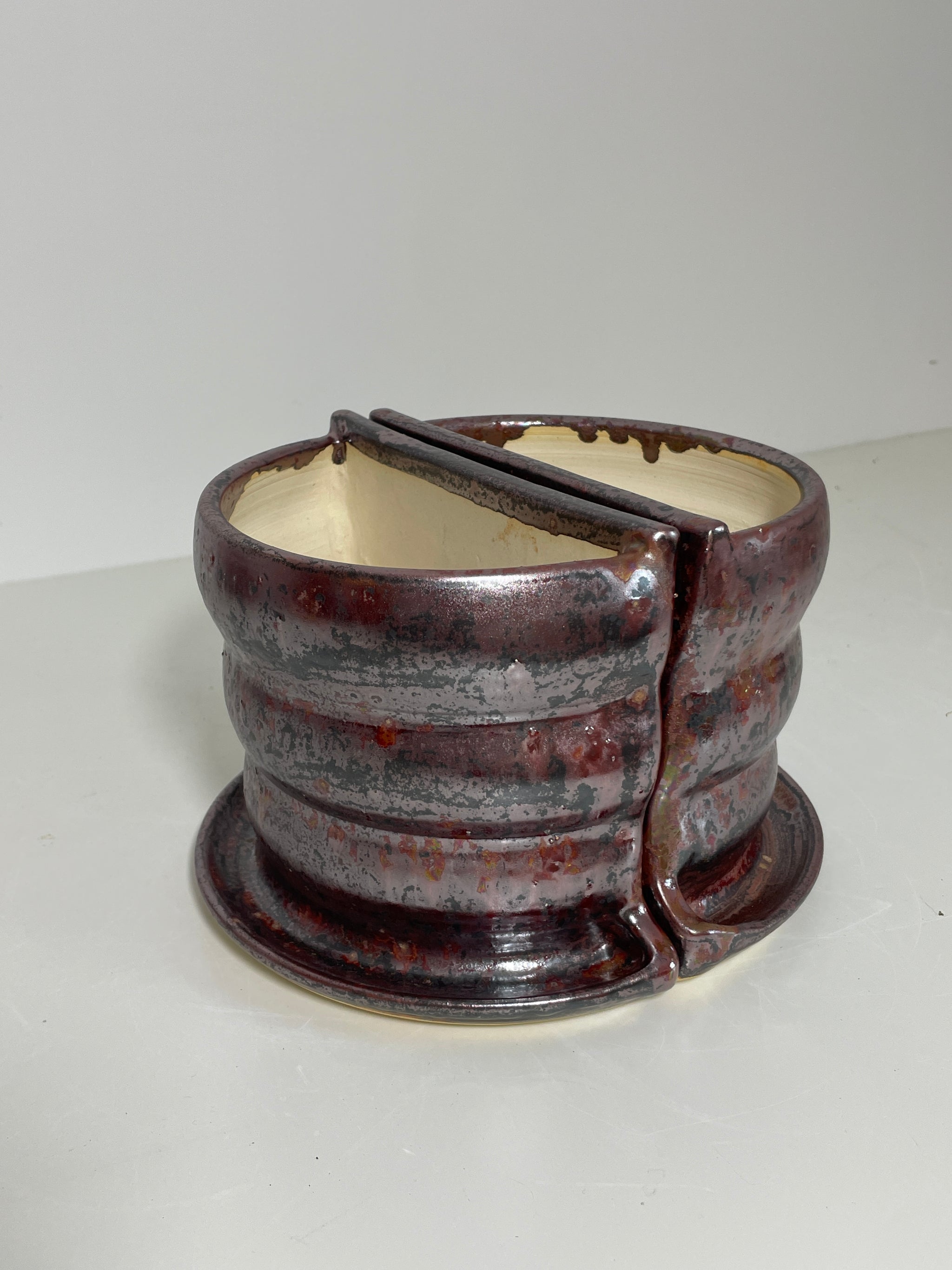 6" Curvy Plant Shelfie Bookends in Mars Crystal