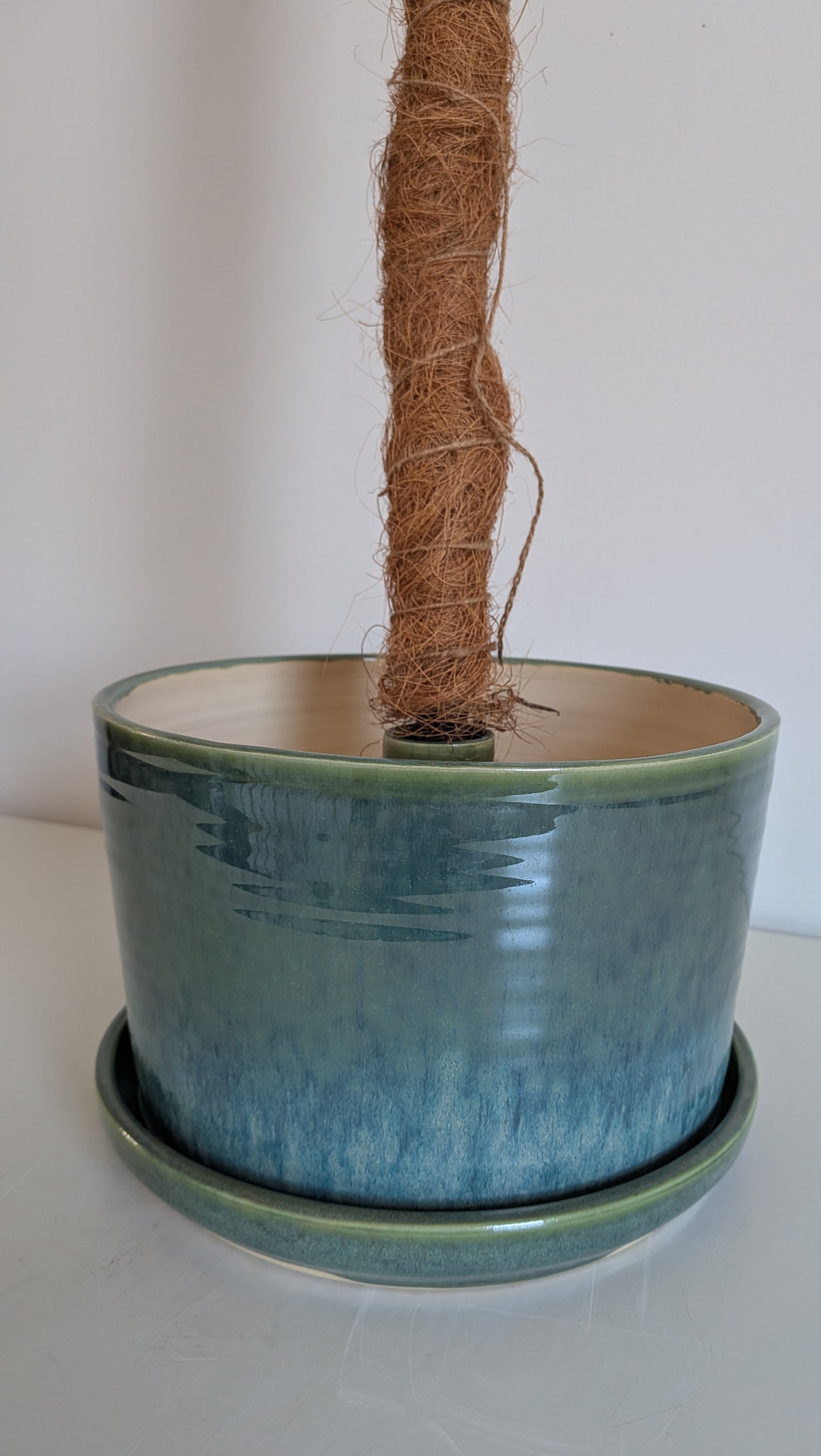 8" Pole Dancing Planter Sexy Mermaid Glaze (Slight imperfection)